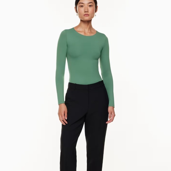 Aritzia Baboon Contour Crew Longsleeve Bodysuit (Forest Green) - Picture 5 of 7